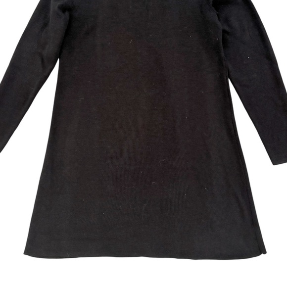 COS A-Line Midi-Length Mock Neck Minimalist Long Sleeve Dress, Black, Size XS - Picture 7 of 13